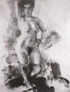Jules Pascin Woman have big breast France oil painting artist